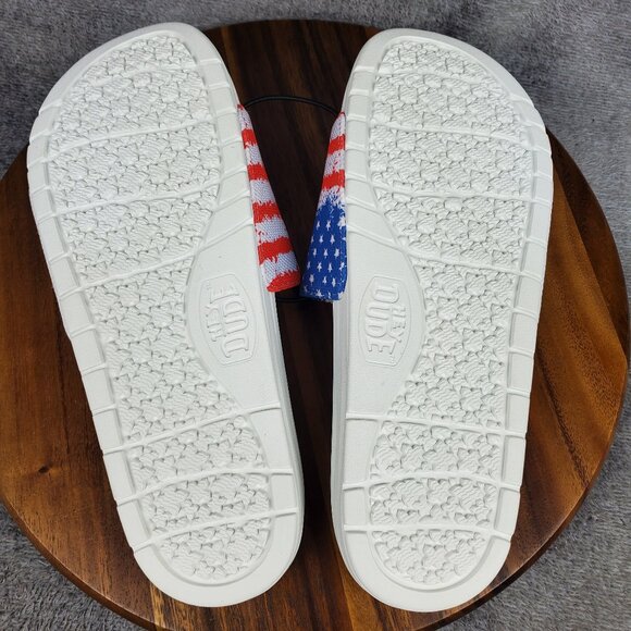 Hey Dude Slides Men's 13 Phoenix American USA Flag Slip On Casual Sandals - Picture 9 of 10